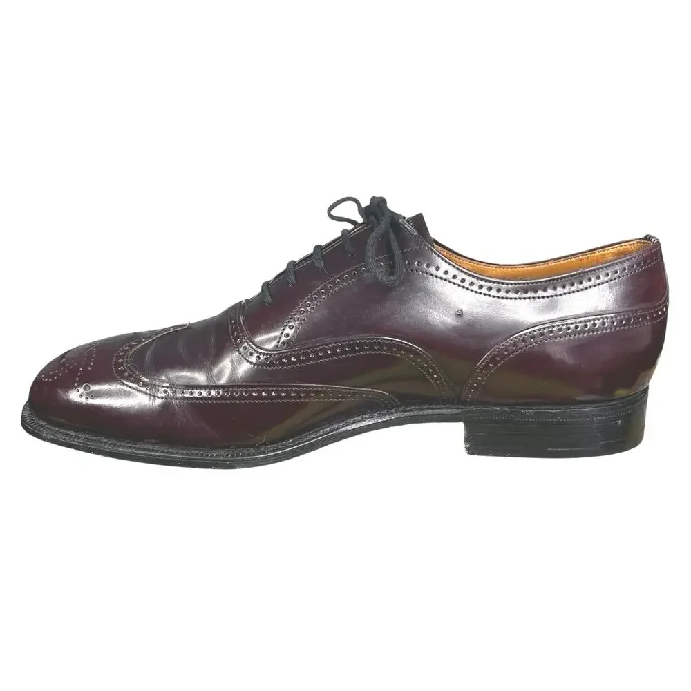 Church’s Burwood Custom Grade Wide Burgundy Brogue Oxfords  Size 7.5 E